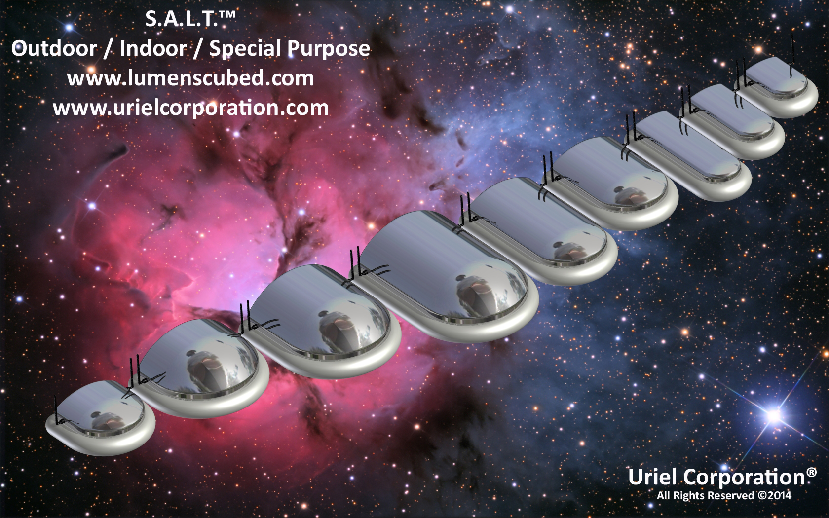 SERVO / STEPPER ASSISTED LIGHTING TECHNOLOGY (S.A.L.T.)™ OUTDOOR-INDOOR-SPECIAL PURPOSE METALLIC LED LIGHTING